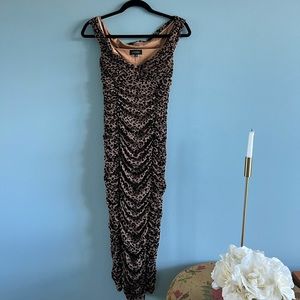 Majorelle animal print midi dress